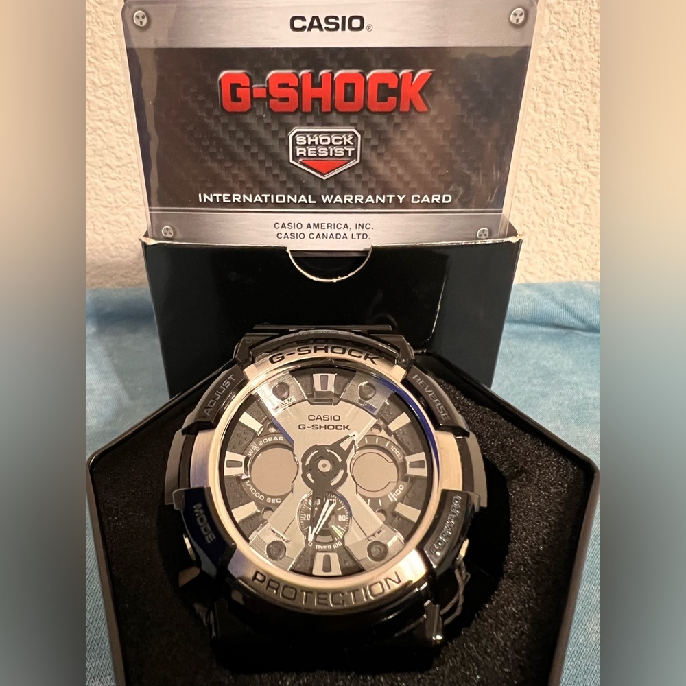 Casio Men's G-Shock 48.7 mm Quartz Sport Watch with Plastic Strap, Black